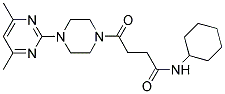 N-CYCLOHEXYL-4-[4-(4,6-DIMETHYLPYRIMIDIN-2-YL)PIPERAZIN-1-YL]-4-OXOBUTANAMIDE 结构式