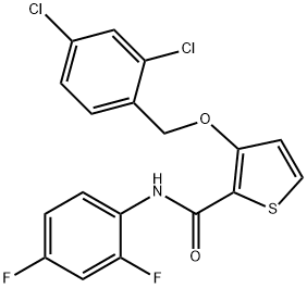 3-[(2,4-DICHLOROBENZYL)OXY]-N-(2,4-DIFLUOROPHENYL)-2-THIOPHENECARBOXAMIDE 结构式