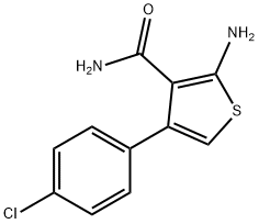2-氨基-4-(4-氯苯基)-3-噻吩甲酰胺 结构式