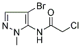 N-(4-BROMO-1-METHYL-1H-PYRAZOL-5-YL)-2-CHLOROACETAMIDE 结构式