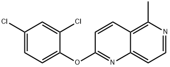 2,4-DICHLOROPHENYL 5-METHYL[1,6]NAPHTHYRIDIN-2-YL ETHER 结构式