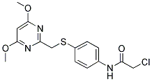 N-[4-[[(4,6-DIMETHOXYPYRIMIDIN-2-YL)METHYL]THIO]PHENYL]CHLOROACETAMIDE 结构式