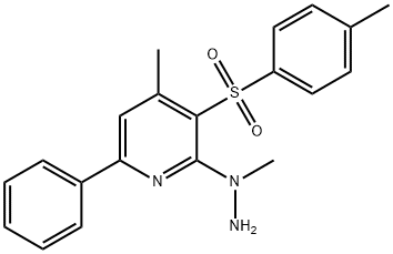 4-甲基-2-(1-甲基肼基)-6-苯基-3-甲苯磺酰基吡啶 结构式