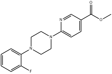 METHYL 6-[4-(2-FLUOROPHENYL)PIPERAZINO]NICOTINATE 结构式