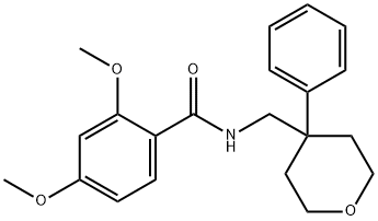 2,4-DIMETHOXY-N-((4-PHENYL-TETRAHYDRO-2H-PYRAN-4-YL)METHYL)BENZAMIDE 结构式
