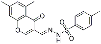 5,7-DIMETHYL-4H-CHROMEN-4-ONE-3-CARBOXALDEHYDE-(4-METHYLPHENYLSULFONYLHYDRAZONE) 结构式