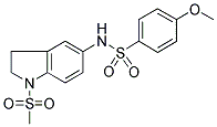 N-[2,3-DIHYDRO-1-(METHYLSULPHONYL)-(1H)-INDOL-5-YL]-4-METHOXYBENZENESULPHONAMIDE 结构式