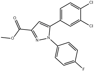 METHYL 5-(3,4-DICHLOROPHENYL)-1-(4-FLUOROPHENYL)-1H-PYRAZOLE-3-CARBOXYLATE 结构式