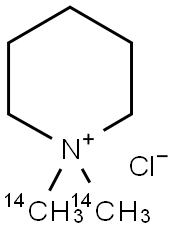 MEPIQUAT CHLORIDE, [N-METHYL-14C] 结构式