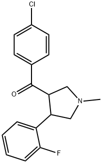 (4-CHLOROPHENYL)[4-(2-FLUOROPHENYL)-1-METHYLTETRAHYDRO-1H-PYRROL-3-YL]METHANONE 结构式