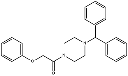 1-(4-(DIPHENYLMETHYL)PIPERAZINYL)-2-PHENOXYETHAN-1-ONE 结构式