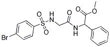 METHYL 2-[(2-([(4-BROMOPHENYL)SULFONYL]AMINO)ACETYL)AMINO]-2-PHENYLACETATE 结构式