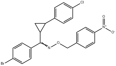 (4-BROMOPHENYL)[2-(4-CHLOROPHENYL)CYCLOPROPYL]METHANONE O-(4-NITROBENZYL)OXIME 结构式