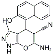 6-AMINO-4-(2-HYDROXY-1-NAPHTHYL)-3-METHYL-1,4-DIHYDROPYRANO[2,3-C]PYRAZOLE-5-CARBONITRILE 结构式