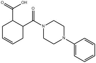 6-[(4-PHENYLPIPERAZINO)CARBONYL]-3-CYCLOHEXENE-1-CARBOXYLIC ACID 结构式