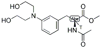 L-N-Acetyl-(m-bis-hydroxyethylamino)-phenylalanine methyl ester, [3H]- 结构式