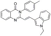 (E)-2-(2-(1-Ethyl-1H-indol-3-yl)vinyl)-3-p-tolylquinazolin-4(3H)-one 结构式