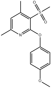 2-(4-METHOXYPHENOXY)-4,6-DIMETHYL-3-(METHYLSULFONYL)PYRIDINE 结构式