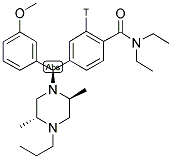4-[(ALPHAR)-ALPHA-((2S,5R)-4-([2',3'-3H])-PROPYL-2,5-DIMETHYL-1-PIPERAZINYL)-3-METHOXYBENZYL]-N,N-DIETHYLBENZAMIDE 结构式