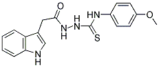 1-(2-(INDOL-3-YL)-ACETYL)-4-(4-METHOXYPHENYL)THIOSEMICARBAZIDE 结构式