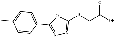 2-(CARBOXYMETHYLTHIO)-5-(P-TOLYL)-1,3,4-OXADIAZOLE 结构式