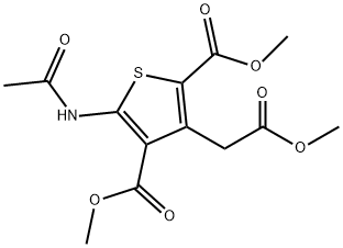 DIMETHYL 5-(ACETYLAMINO)-3-(2-METHOXY-2-OXOETHYL)-2,4-THIOPHENEDICARBOXYLATE 结构式