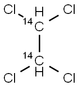 1,1,2,2-TETRACHLOROETHANE [1,2-14C] 结构式