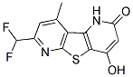 7-DIFLUOROMETHYL-4-HYDROXY-9-METHYL-1H-THIENO[2,3-B:4,5-B']DIPYRIDIN-2-ONE 结构式