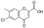 6-CHLORO-7-METHYL-4-OXO-4H-CHROMENE-2-CARBOXYLIC ACID 结构式
