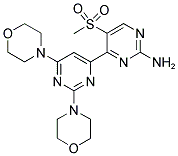 4-(2,6-DIMORPHOLINOPYRIMIDIN-4-YL)-5-(METHYLSULPHONYL)PYRIMIDINE-2-AMINE 结构式