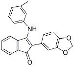 2-Benzo[d]1,3-dioxolen-5-yl-3-((3-methylphenyl)amino)inden-1-one 结构式