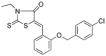 (5Z)-5-{2-[(4-CHLOROBENZYL)OXY]BENZYLIDENE}-3-ETHYL-2-THIOXO-1,3-THIAZOLIDIN-4-ONE 结构式