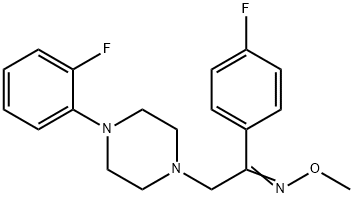 1-(4-FLUOROPHENYL)-2-[4-(2-FLUOROPHENYL)PIPERAZINO]-1-ETHANONE O-METHYLOXIME 结构式