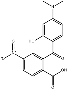 2'-羧基-4-二甲基氨基-2-羟基-5'-硝基二苯甲酮 结构式