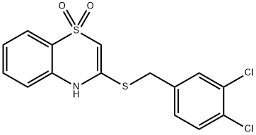3-[(3,4-Dichlorobenzyl)sulfanyl]-1lambda6,4-benzothiazine-1,1(4H)-dione 结构式