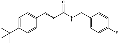 3-[4-(TERT-BUTYL)PHENYL]-N-(4-FLUOROBENZYL)ACRYLAMIDE 结构式