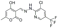 4-Hydroxy-6-methyl-2-oxo-2H-pyran-3-carbaldehyde N-[3-chloro-5-(trifluoromethyl)-2-pyridinyl]hydrazone 结构式