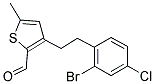 3-[2-(2-Bromo-4-chlorophenyl)ethyl]-5-methyl-2-thiophenecarbaldehyde 结构式