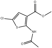 METHYL 2-(ACETYLAMINO)-5-CHLORO-3-THIOPHENECARBOXYLATE 结构式