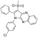 1-(4-CHLOROPHENYL)-3-(METHYLSULFONYL)-2-PHENYL-1H-PYRROLO[2,3-B]QUINOXALINE 结构式
