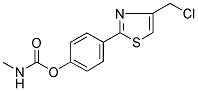 4-[4-(CHLOROMETHYL)-1,3-THIAZOL-2-YL]PHENYL N-METHYLCARBAMATE 结构式