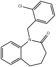 1-(2-CHLOROBENZYL)-1,3,4,5-TETRAHYDRO-2H-1-BENZAZEPIN-2-ONE 结构式