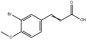 3-溴-4-甲氧基肉桂酸 结构式