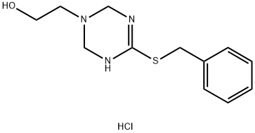 2-[4-(BENZYLTHIO)-3,6-DIHYDRO-1,3,5-TRIAZIN-1(2H)-YL]ETHANOL HYDROCHLORIDE 结构式