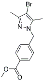 4-(4-BROMO-3,5-DIMETHYL-PYRAZOL-1-YLMETHYL)-BENZOIC ACID METHYL ESTER 结构式