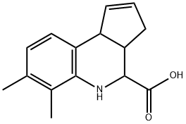 6,7-DIMETHYL-3A,4,5,9B-TETRAHYDRO-3H-CYCLOPENTA [C]QUINOLINE-4-CARBOXYLIC ACID 结构式