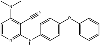 4-(DIMETHYLAMINO)-2-(4-PHENOXYANILINO)NICOTINONITRILE 结构式