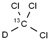 氯仿-13C,D 结构式