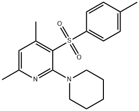 4,6-DIMETHYL-2-PIPERIDINO-3-PYRIDINYL 4-METHYLPHENYL SULFONE 结构式