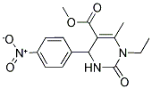 1-Ethyl-6-methyl-4-(4-nitro-phenyl)-2-oxo-1,2,3,4-tetrahydro-pyrimidine-5-carboxylic acid methyl ester 结构式